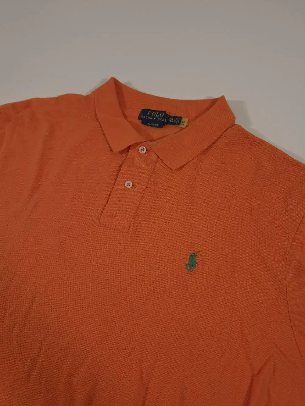 Polo Ralph Lauren Polo Shirt Mens 2XL Orange Classic Fit Cotton Pony Logo